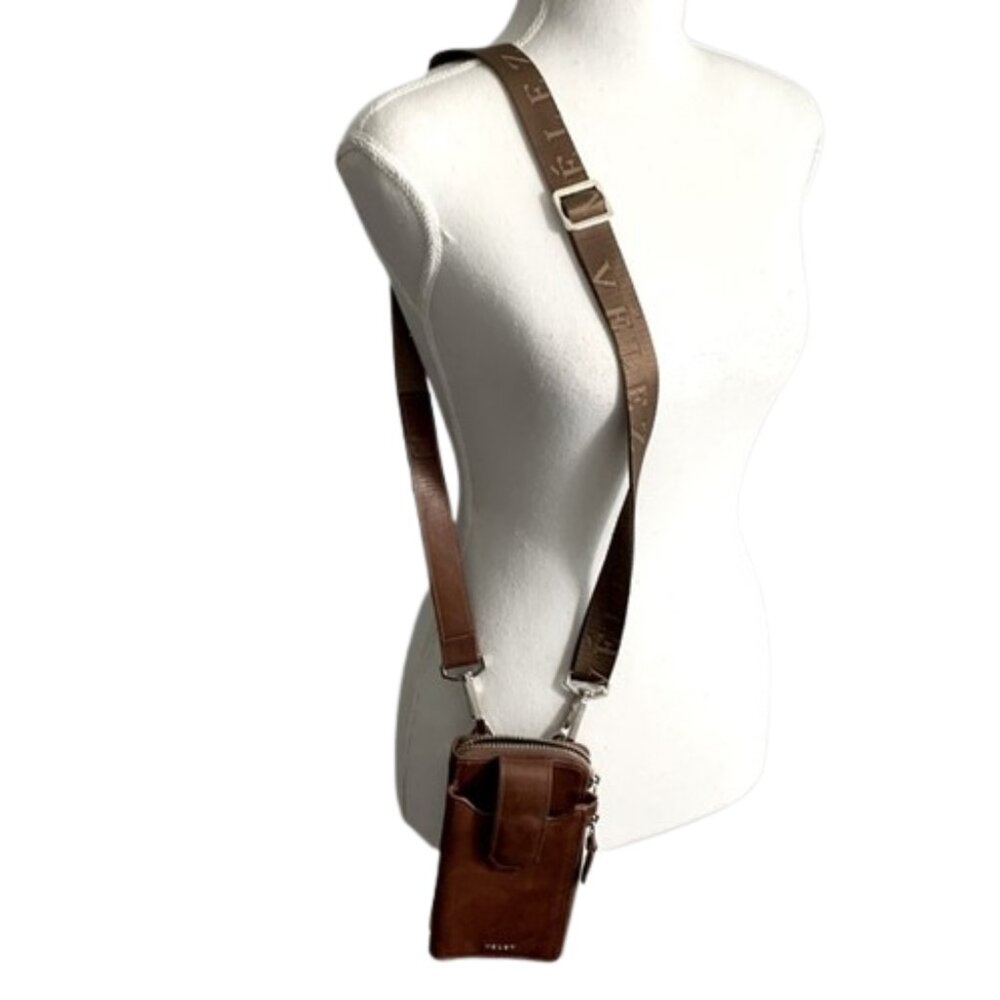 Brown Leather Belt Bag with Adjustable Strap